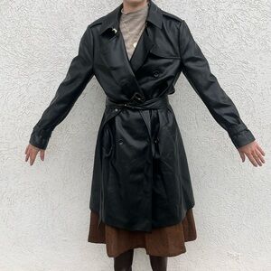 Jason Wu Black Leather Trench Coat